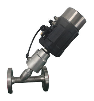 DIN Standard Flanged Connection Angle Seat Control Valve
