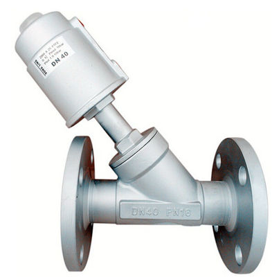 Flange Connection Neutral Gas PTFE Angle Type Control Valve